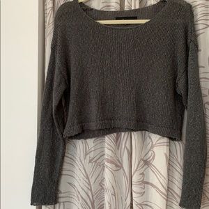 NWOT.   Cropped knit sweater
